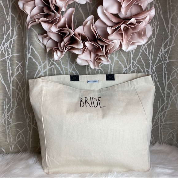 RAE DUNN BRIDE TOTE WEDDING BRIDAL NEW HTF RD - Picture 1 of 10